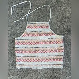 American Eagle Smocked Crop Tank